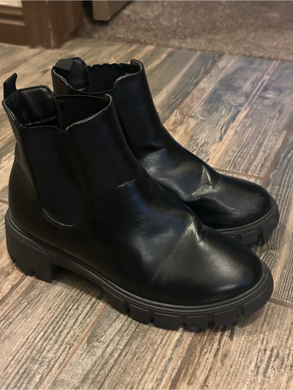 black chelsea boots
